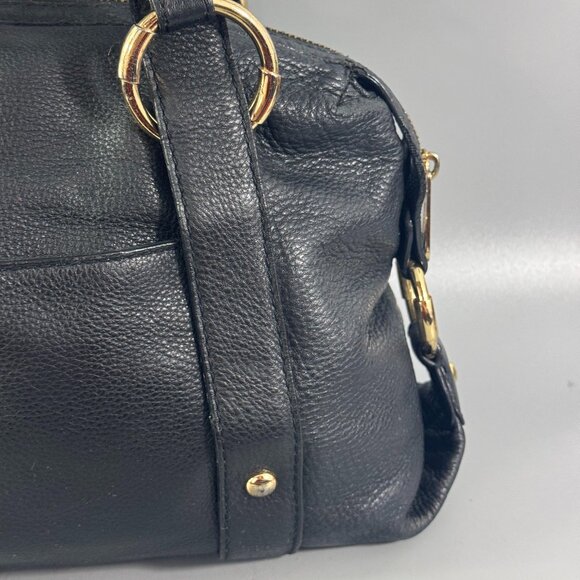 MICHAEL Michael Kors Black Leather Front Pocket Satchel - Picture 7 of 14